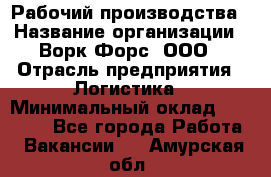 Рабочий производства › Название организации ­ Ворк Форс, ООО › Отрасль предприятия ­ Логистика › Минимальный оклад ­ 25 000 - Все города Работа » Вакансии   . Амурская обл.